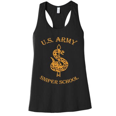 U.S. Army Sniper School marksmanship longrange precision Women's Racerback Tank