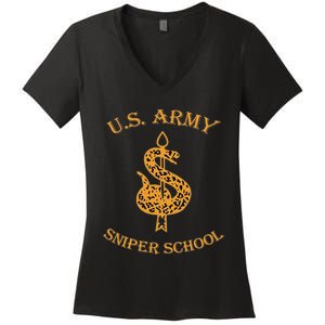 U.S. Army Sniper School marksmanship longrange precision Women's V-Neck T-Shirt