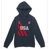 Usa America Soccer Jersey Red Blue Football Ball Travel Urban Pullover Hoodie