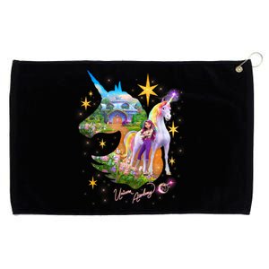 Unicorn Academy Silhouette Graphic Logo Grommeted Golf Towel