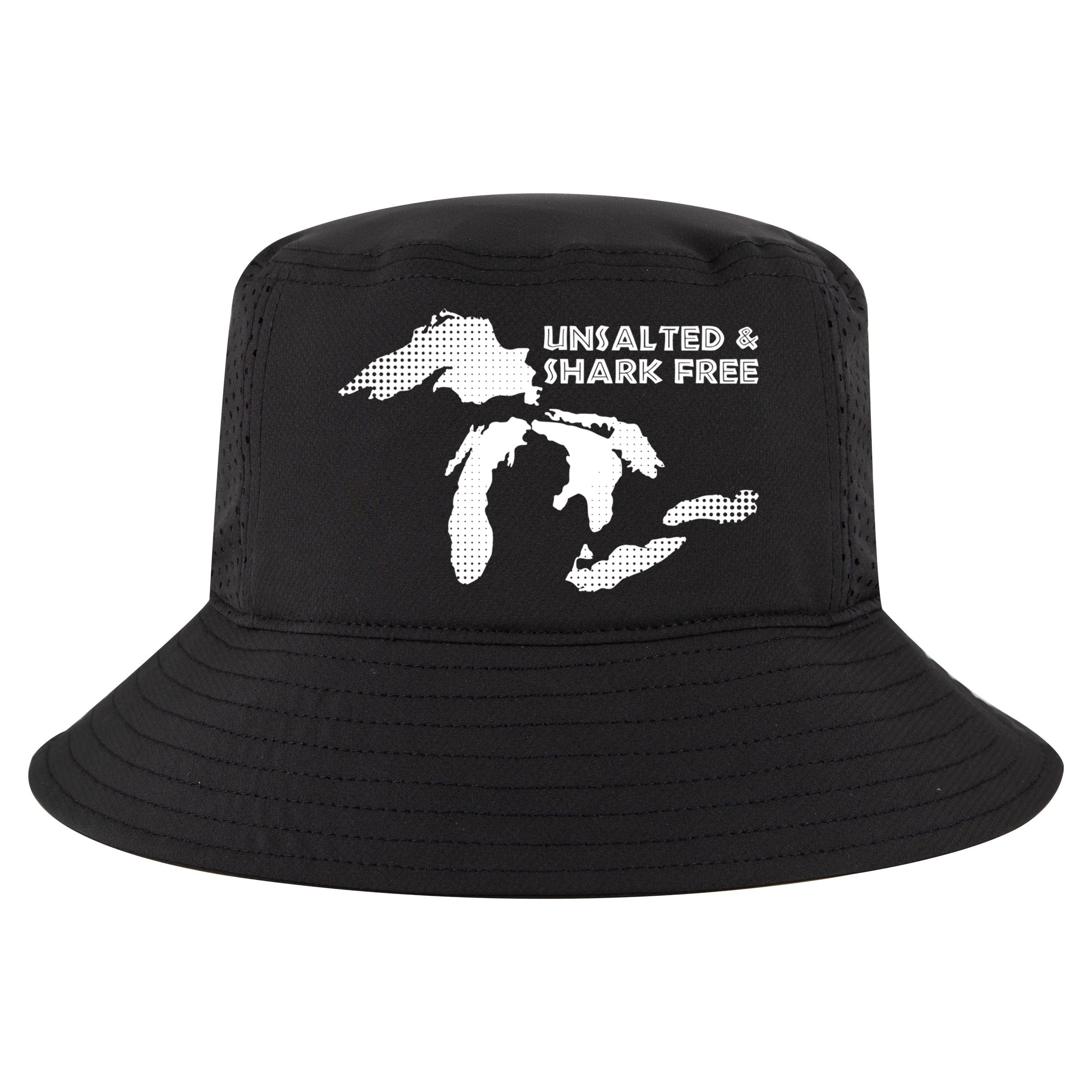 Unsalted And Shark Free Great Lakes Mi Michiganian Pride Gift Cool Comfort Performance Bucket Hat