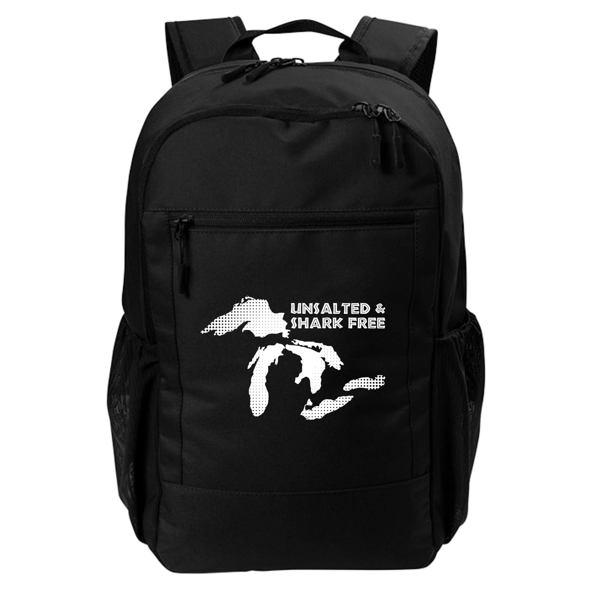 Unsalted And Shark Free Great Lakes Mi Michiganian Pride Gift Backpack