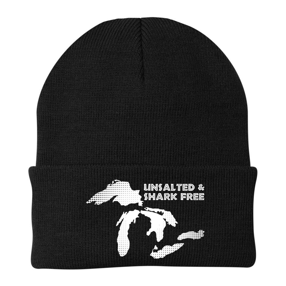 Unsalted And Shark Free Great Lakes Mi Michiganian Pride Gift Beanie