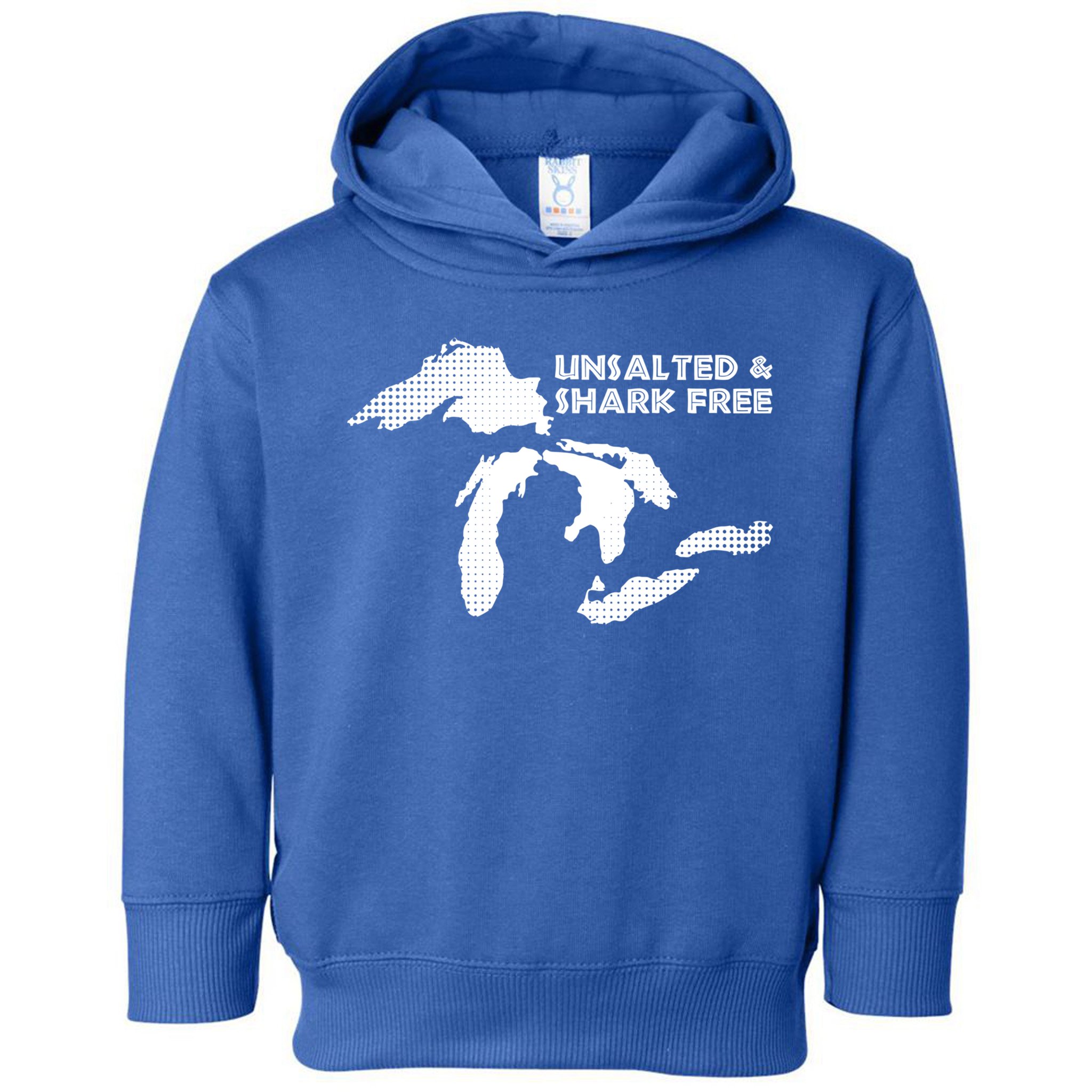 Unsalted And Shark Free Great Lakes Mi Michiganian Pride Gift Toddler Hoodie