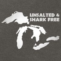 Unsalted And Shark Free Great Lakes Mi Michiganian Pride Gift Cotton Canvas Backpack