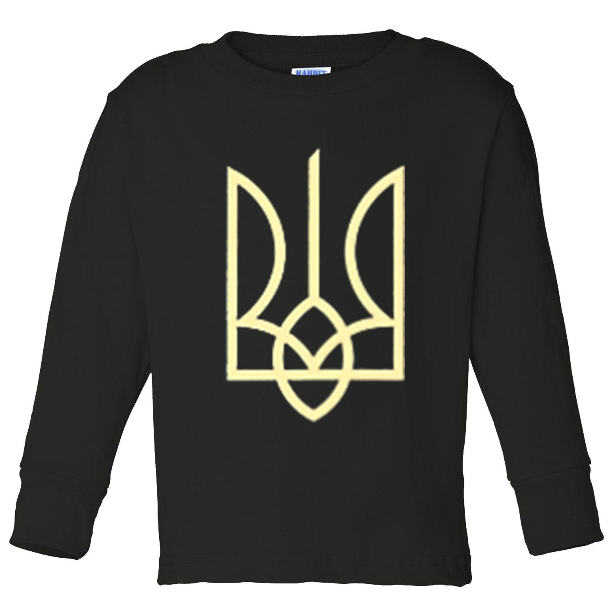 Ukraine Army Trident Symbol Middle Ukrainian Zelensky Green Toddler Long Sleeve Shirt