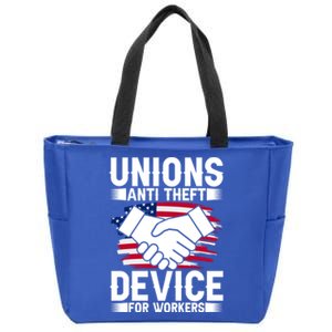 Unions Anti Theft Device For Workers Union Workers Outfit Funny Gift Zip Tote Bag