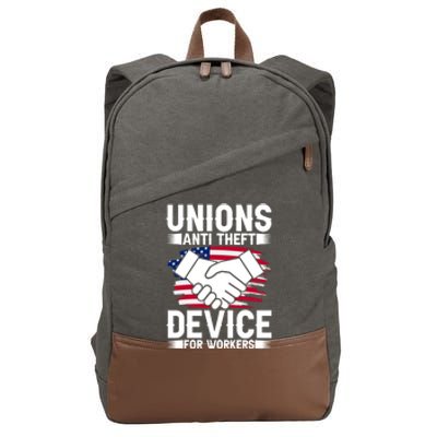 Unions Anti Theft Device For Workers Union Workers Outfit Gift Cotton Canvas Backpack