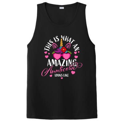 Unicorn Aunt This Is What An Amazing Aunticorn Looks Like Meaningful Gift PosiCharge Competitor Tank