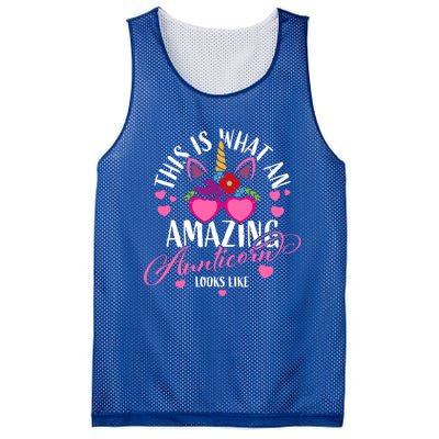 Unicorn Aunt This Is What An Amazing Aunticorn Looks Like Meaningful Gift Mesh Reversible Basketball Jersey Tank