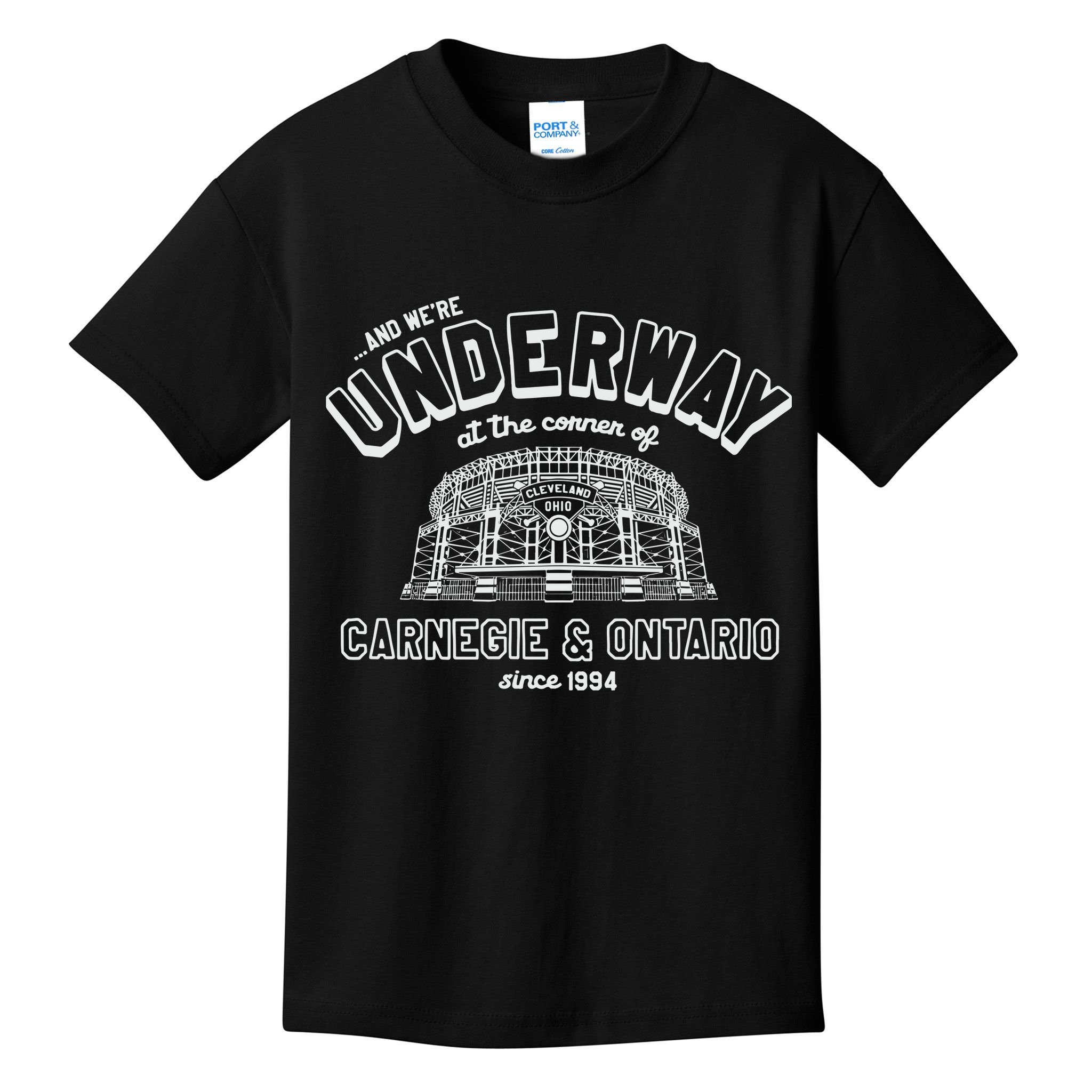 Underway At The Corner Of Carnegie & Ontario Since 1994 Kids T-Shirt