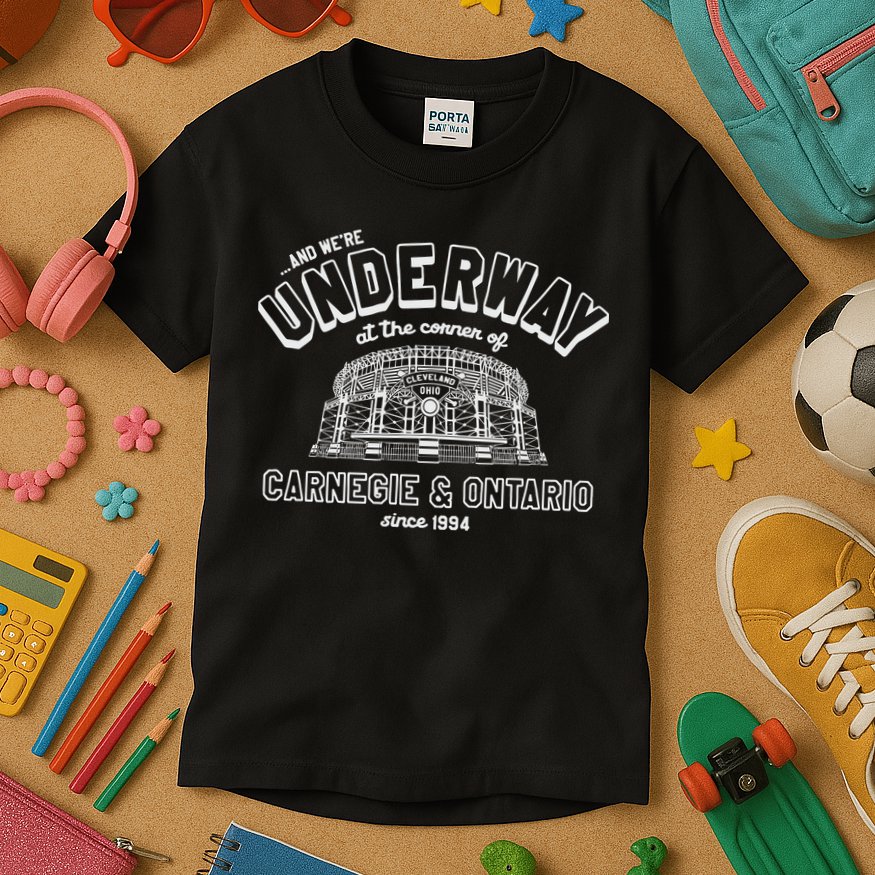 Underway At The Corner Of Carnegie & Ontario Since 1994 Kids T-Shirt