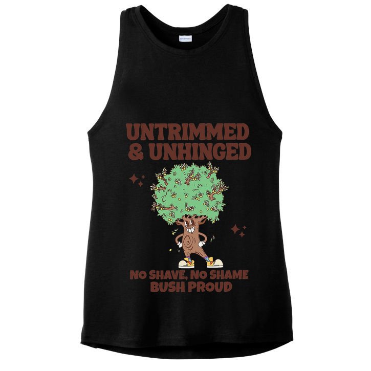 Untrimmed And Unhinged No Shave No Shame Bush Proud Ladies PosiCharge Tri-Blend Wicking Tank