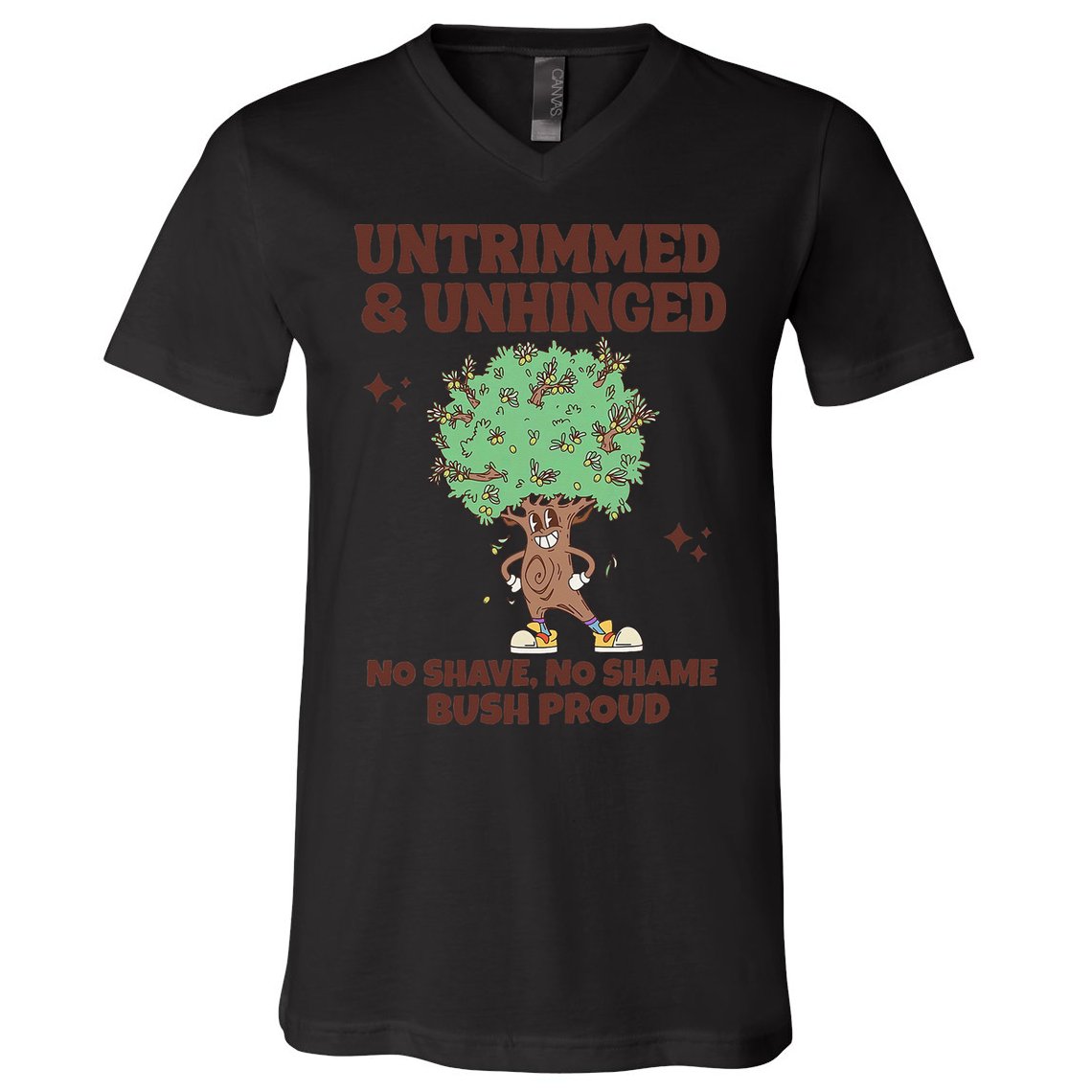Untrimmed And Unhinged No Shave No Shame Bush Proud V-Neck T-Shirt