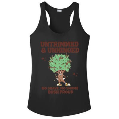 Untrimmed And Unhinged No Shave No Shame Bush Proud Ladies PosiCharge Competitor Racerback Tank