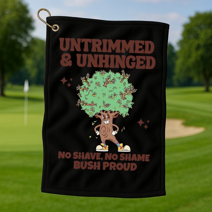 Untrimmed And Unhinged No Shave No Shame Bush Proud Golf Towel