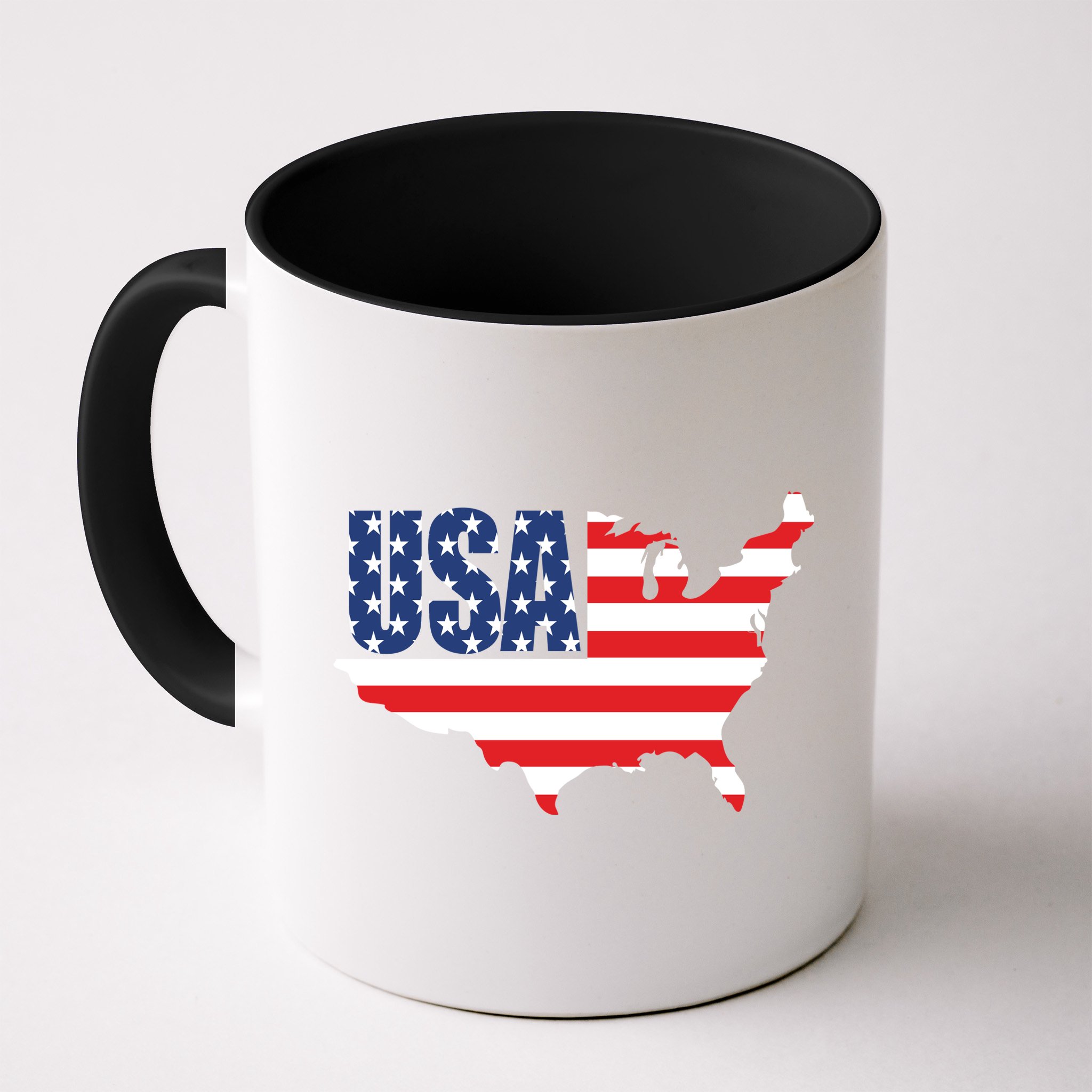 USA American US Flag Map Patriotic Mug