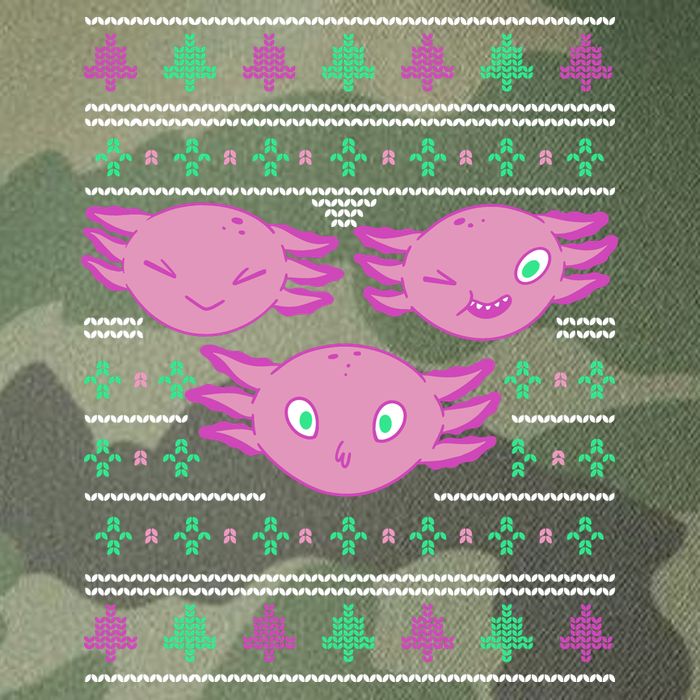 Ultimate Axolotl Ugly Christmas Legacy Tie Dye Trucker Hat