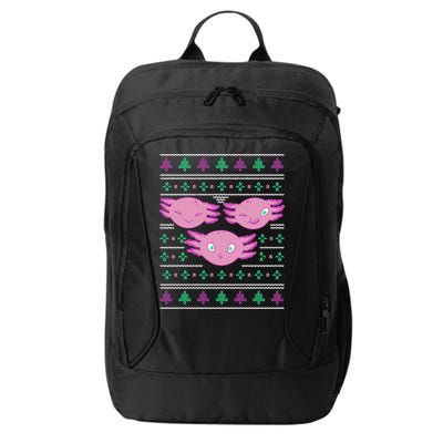 Ultimate Axolotl Ugly Christmas City Backpack