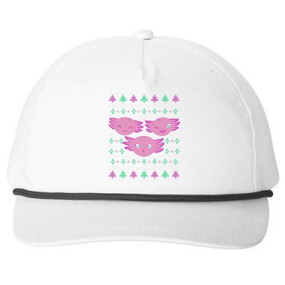 Ultimate Axolotl Ugly Christmas Snapback Five-Panel Rope Hat