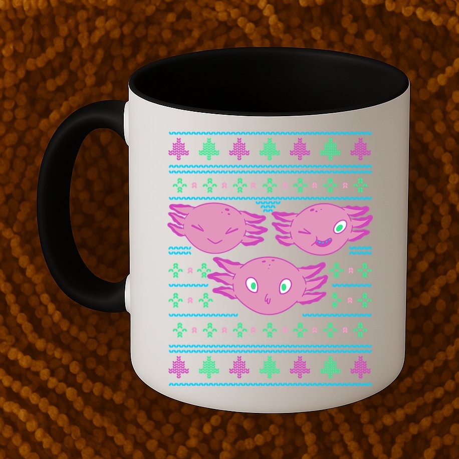 Ultimate Axolotl Ugly Christmas Mug