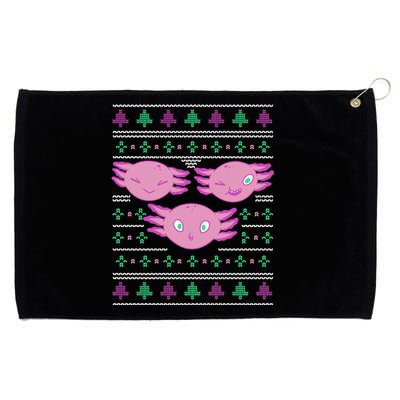 Ultimate Axolotl Ugly Christmas Grommeted Golf Towel