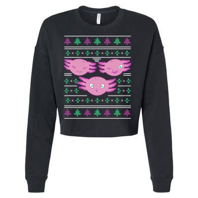 Ultimate Axolotl Ugly Christmas Cropped Pullover Crew
