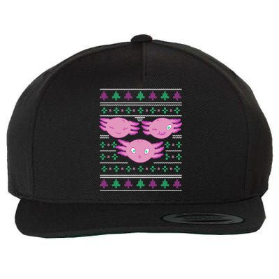 Ultimate Axolotl Ugly Christmas Wool Snapback Cap