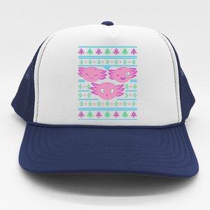 Ultimate Axolotl Ugly Christmas Trucker Hat