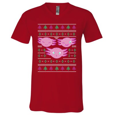 Ultimate Axolotl Ugly Christmas V-Neck T-Shirt