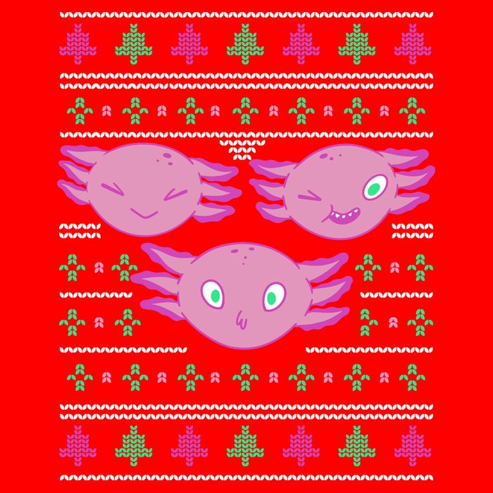 Ultimate Axolotl Ugly Christmas Flatbill Hat