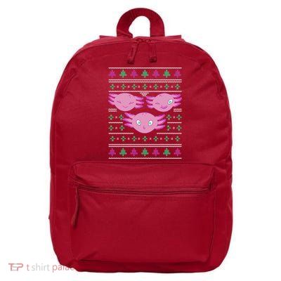 Ultimate Axolotl Ugly Christmas 16 in Basic Backpack