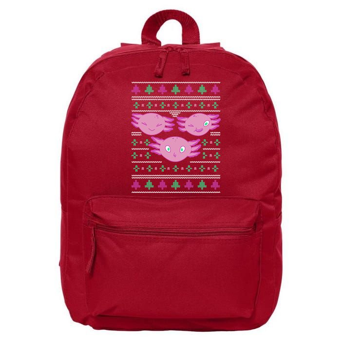 Ultimate Axolotl Ugly Christmas 16 in Basic Backpack