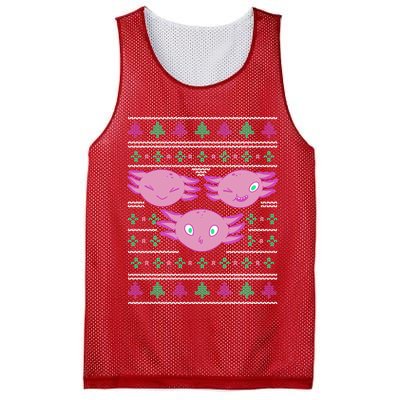 Ultimate Axolotl Ugly Christmas Mesh Reversible Basketball Jersey Tank
