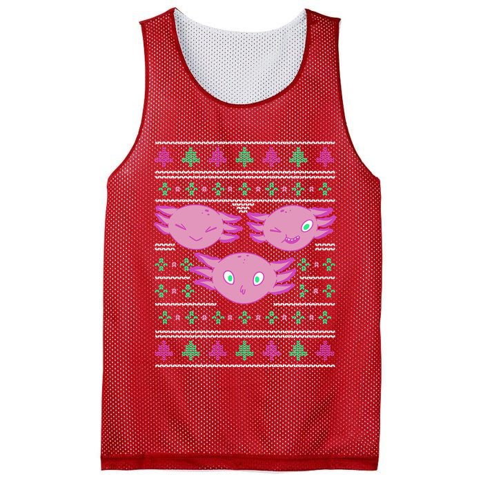 Ultimate Axolotl Ugly Christmas Mesh Reversible Basketball Jersey Tank