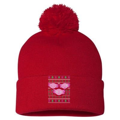 Ultimate Axolotl Ugly Christmas Pom Pom 12in Knit Beanie