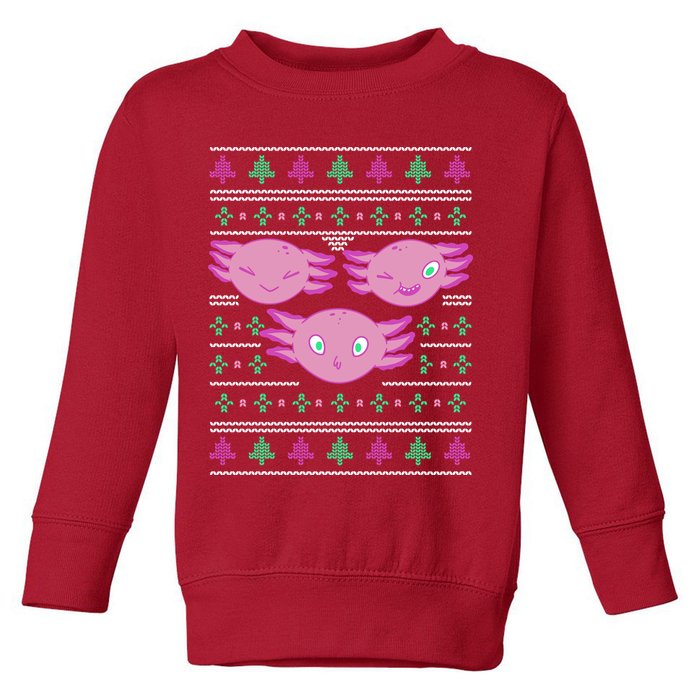 Ultimate Axolotl Ugly Christmas Toddler Sweatshirt