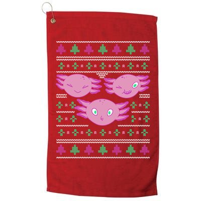 Ultimate Axolotl Ugly Christmas Golf Towel