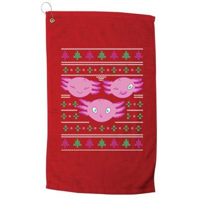 Ultimate Axolotl Ugly Christmas Platinum Collection Golf Towel