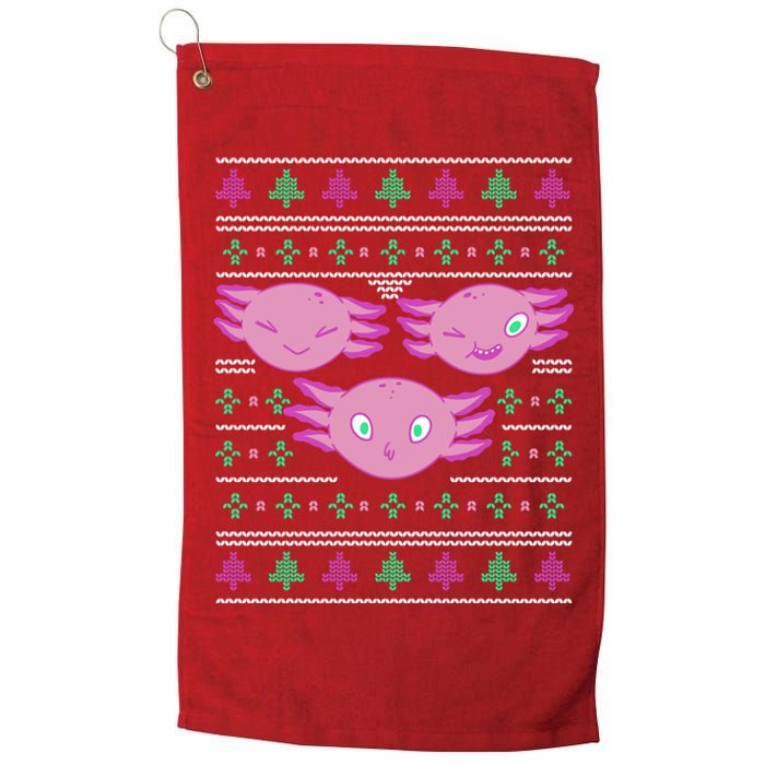 Ultimate Axolotl Ugly Christmas Platinum Collection Golf Towel