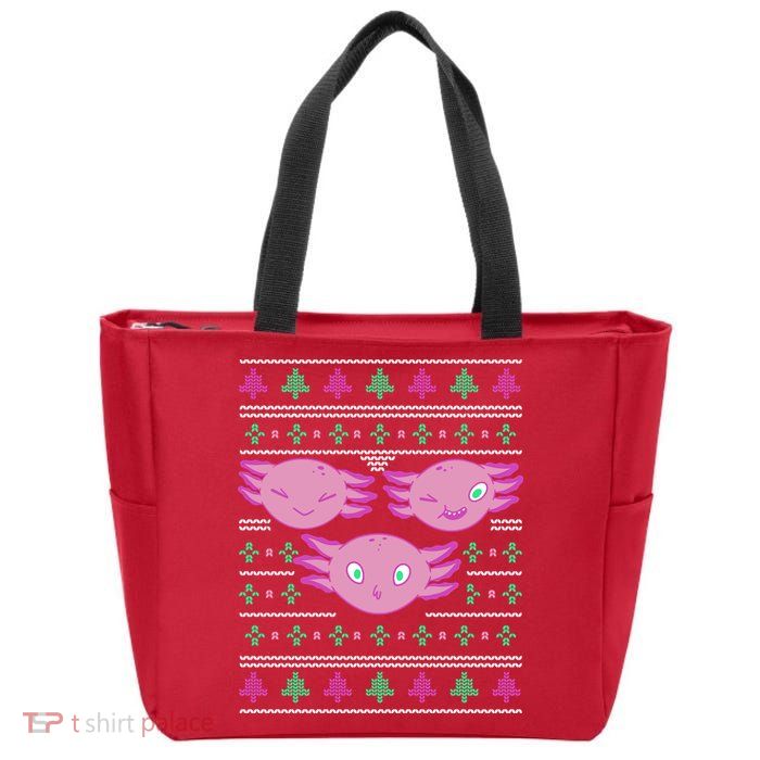 Ultimate Axolotl Ugly Christmas Zip Tote Bag