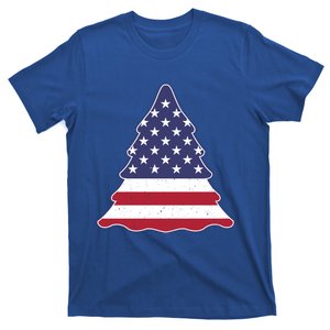 Usa America Ugly Christmas Tree Patriotic Flag Merry Xmas Gift T-Shirt