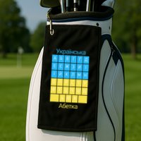 Ukrainian Alphabet Golf Towel