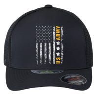 US Army Usa Grunge Flag Army Flexfit Unipanel Trucker Cap