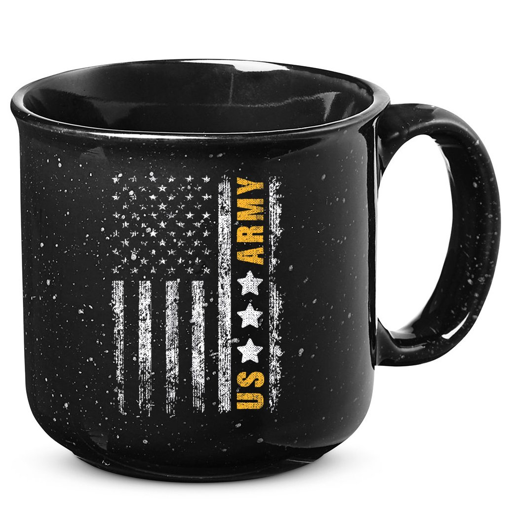 US Army Usa Grunge Flag Army 15oz Campfire Ceramic Mug