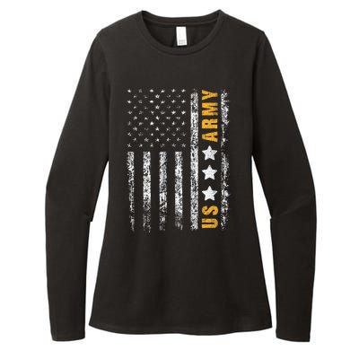 US Army Usa Grunge Flag Army Womens CVC Long Sleeve Shirt