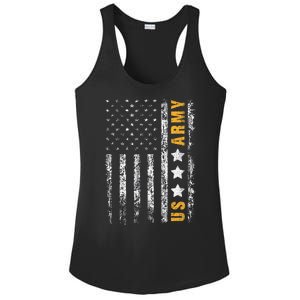 US Army Usa Grunge Flag Army Ladies PosiCharge Competitor Racerback Tank