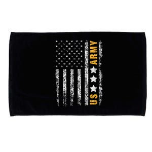 US Army Usa Grunge Flag Army Microfiber Hand Towel