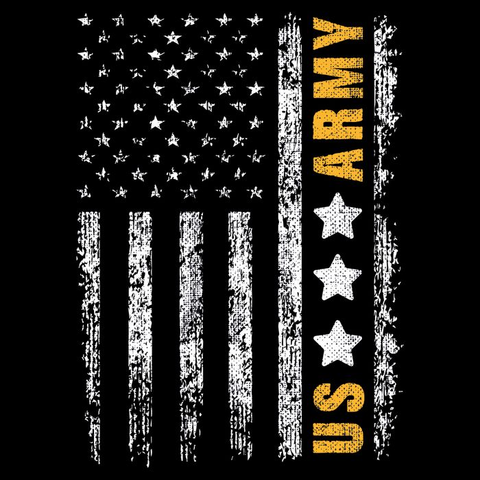 US Army Usa Grunge Flag Army Cropped Pullover Crew