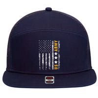 US Army Usa Grunge Flag Army 7 Panel Mesh Trucker Snapback Hat